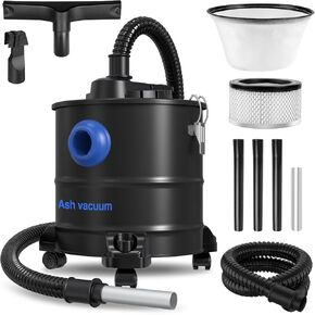 Ash Vacuum, Pellet Stove Vacuum Cleaner, 5.3 Gallon, 20kPa, 1200W Powerful Motor with Blower Function, On Wheels and HEPA Filter, The Ash Vacuum for Pellet Stoves & Wood Stoves (Ash Vacuum)