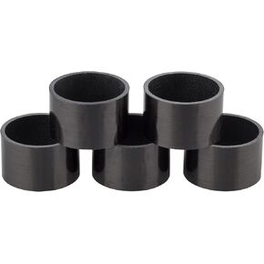 WHISKY UD Carbon Headset Spacers | 20mm | Gloss Black | 5-Pack