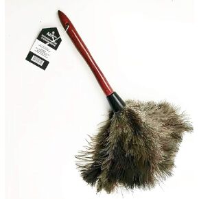 AAYU 28-29" Ostrich Feathers Duster 28 inches | Natural for Cleaning Supplies and Feather Moping Genuine w/Long Wooden Handle Eco-Friendly Easy to Use Reusable (70 cm)