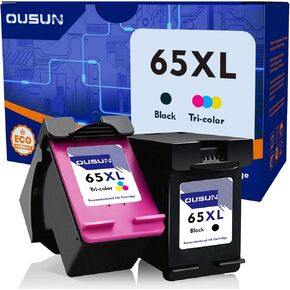 خراطيش حبر HP 67XL المعاد تصنيعها خراطيش حبر سوداء/ثلاثية الألوان (عبوة من قطعتين) خراطيش حبر 67 XL بديلة لـ HP Ink 67 تعمل مع HP DeskJet 2700، 4100،1255 Series، HP Envy 6000، 6400 Series in Kuwait