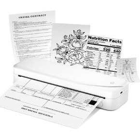 Memoqueen M833 Portable Printer Wireless for Travel Inkless Thermal Printer Support 8.5'' x 11'' US Letter & A4 Thermal Paper, Bluetooth Wireless Printer for Phone & Laptop for Office, School, Home in Kuwait