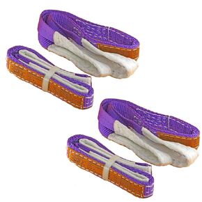 2" x3' Webbing Sling 4400 lbs 6:1 Safety Factor - Lifting Nylon Sling 2T-1M - Fiber Sling for Lifting, Anchoring, Towing, Heavy Duty for Industrial Use (2" x3' - 4400 lbs, 2)