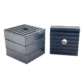 3" x 3" x 1" Super Duty All Rubber Anti Vibration Isolation Pads (4 Pack)
