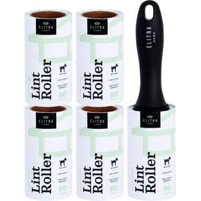 Lint Roller for Pet Hair Extra Sticky Reusable Lint Remover with Refills for Clothes, Floors & Furniture (450 Sheets)