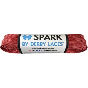 Derby Laces Red Spark Shoelace for Shoes, Skates, Boots, Roller Derby, Hockey and Ice Skates (84 Inch / 213 cm)