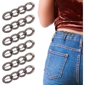 6 قطعة دبابيس زر جان، أزرار خصر قابلة للتعديل، مشبك شد الخصر قابل للإزالة، لا حاجة للخياطة in Kuwait