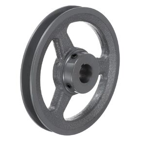 uxcell AK61-7/8 V-Belt Sheave 7/8"Bore 5.95"OD Single Groove Web Sheave Bored-to-Size Sheave, Cast Iron, Belt Section for 4L or A Belt