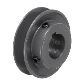 uxcell AK28-1 V-Belt Sheave 1"Bore 2.8"OD Single Groove Web Sheave Bored-to-Size Sheave, Cast Iron, Belt Section for 4L or A Belt