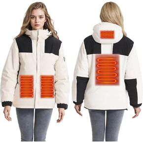 Heated Jacket for Women with Power Bank,4 Large Area Graphene Heating Element