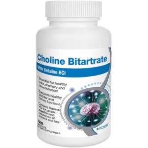 Roex Vitamins | Choline Bitartrate | Improved Brain Activity | Cellular Function | Nutritional-Supplement | 120 Count