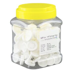 Foxx Life Sciences 37P-2216-OEM Hydrophilic PVDF Membrane with Glass Fiber Prefilter EZFlow High Particulate Syringe Filter, 25 mm, .2 µm Pore Size (Pack of 100)