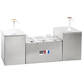 Benchmark 52001 Condiment Station with Pump, 27" Width x 15" Height x 8" Depth