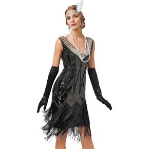 FUNDAISY Women's Sleeveless Flapper Dresses 1920s Evening Party Costumes