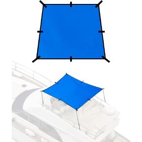 BLUEWING Sunshade for Fishing Boats Boat Shade Canopy Waterproof Durable 1200D Polyester Boat Sun Shade Foldable Boat Umbrella for Sun Protection, 6