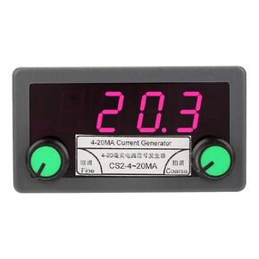 4-20mA Current Generator Dual Potentiometer Control High Brightness Display Grey Shell, for PLC Debugging