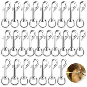 26 PCS Swivel Snap Hooks, 2.67 Inches Swivel Eye Bolt Snap Hook, Zinc Alloy Single Ended Trigger Bolt Hook, Scuba Diving Clips, Heavy Duty Snap Hooks for Flag Pole Rope Pet Leash Camera Strap