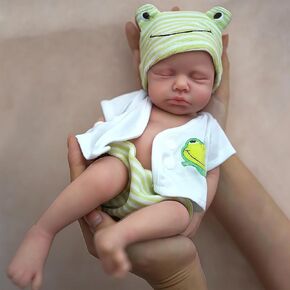 OtardDolls 32cm Full Silicone Reborn Baby Doll Girl Sleeping Reborn Baby Dolls Lifelike Handmade Painted Reborn Dolls with Clothes and Bottles Gift Set for Kids Boys Girls