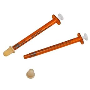 Covidien 8881901006 Monoject Oral Syringe, Polypropylene, 1 mL Capacity, Amber (Pack of 100)