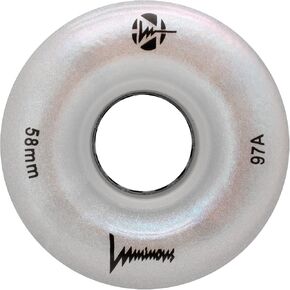 Luminous LED Quad Wheels White Pearl 58mm 4pack