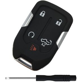 Replacement Smart Keyless Entry Remote Control Key Fob Case Cover for GMC Yukon Chevy Tahoe Suburban Tahoe HYQ1AA Car Key Fob Shell (6 Button)