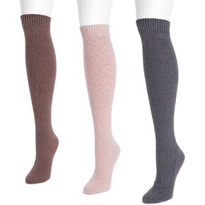 MUK LUKS Women's Microfiber Socks (3 Pair Pack)