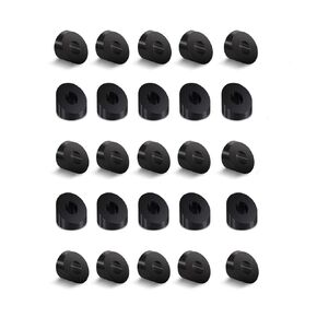 50 Pack 1/4" 30 Degree Black Angle Beveled Washer, T316 Marine Grade Stainless Steel, for 1/8" to 3/16" Cable Railing Stair Ends, Fits Wood/Metal Posts HF028B