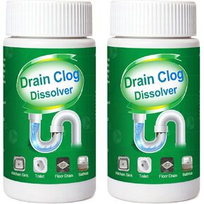 2pcs Pipe Dredge, Bubble Bombs Drain Cleaner, Powerful Sink and Drain Cleaner, Portable Powder Cleaning Tool, Super Clog Remover, Powder Agent for Kitchen Toilet Pipe Dredging
