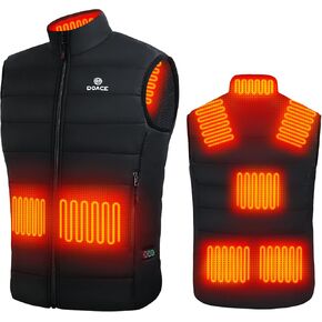 DOACE Heated Vest for Men, Smart Electric Heating Vest Rechargeable, Battery Not Included