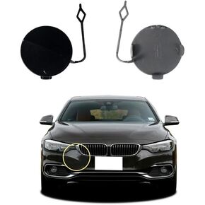 Car Front Bumper Tow Hook Cover Compatible With BMW 4 Series F32 F33 F36 428 428iX 430i 430iX 435i 435iX 440iX 2014 2015 2016 2017 2018 2019 Trailer Cover Cap 51117363392 Small Lid Towing Eye Cap