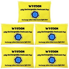 100g Rechargeable Desiccant Pack of 2, Moisture absorbers Bag, Desiccant Dehumidifier bag, Dehumidifier for Home Closets,Gun Safe, and Cars