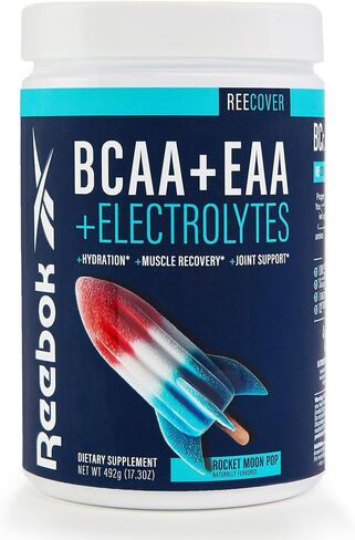 ريبوك ري كوفر BCAA + EAA + إلكتروليتات | 8 جرام من الأحماض الأمينية الأساسية، 5 جرام من الأحماض الأمينية متشعبة السلسلة، مصفوفة الترطيب | تعافي العضلات، القوة | دعم ما بعد التمرين | 30 حصة | صاروخ القمر البوب in Saudi Arabia