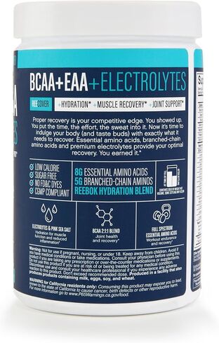 ريبوك ري كوفر BCAA + EAA + إلكتروليتات | 8 جرام من الأحماض الأمينية الأساسية، 5 جرام من الأحماض الأمينية متشعبة السلسلة، مصفوفة الترطيب | تعافي العضلات، القوة | دعم ما بعد التمرين | 30 حصة | صاروخ القمر البوب in Saudi Arabia