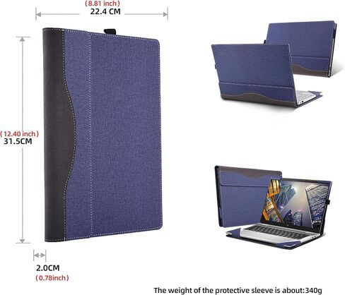 غطاء الكمبيوتر المحمول لجهاز HP ProBook x360 435 G7 G8 G9 G10| اتش بي ايليت بوك 840 14 بوصة G9| جهاز الكمبيوتر المحمول EliteBook 845 مقاس 14 بوصة G9. حافظة شاملة مقاس 14 بوصة من جلد البولي يوريثان غطاء جيب داخلي (رمادي) in Kuwait