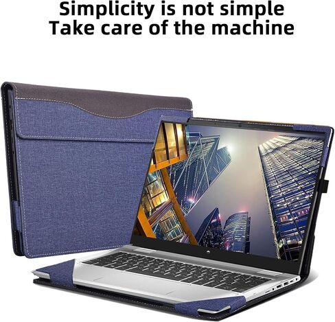 غطاء الكمبيوتر المحمول لجهاز HP ProBook x360 435 G7 G8 G9 G10| اتش بي ايليت بوك 840 14 بوصة G9| جهاز الكمبيوتر المحمول EliteBook 845 مقاس 14 بوصة G9. حافظة شاملة مقاس 14 بوصة من جلد البولي يوريثان غطاء جيب داخلي (رمادي) in Kuwait