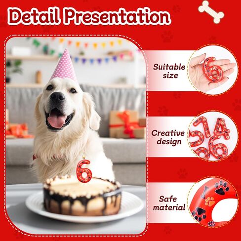 Number 2 Pink Purple Dog Paw Birthday Candles Birthday Cake Topper Pink Dog Paw Print Themed Numeral Birthday Candles for Boy Girl Dog Paw Birthday Decoration(Number 2, Pink,Purple) in Saudi Arabia