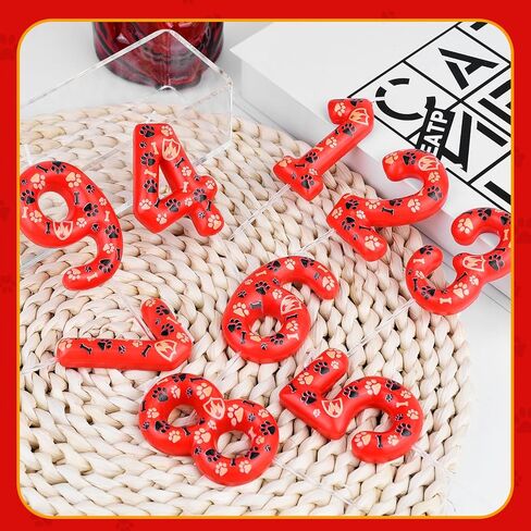 Number 2 Pink Purple Dog Paw Birthday Candles Birthday Cake Topper Pink Dog Paw Print Themed Numeral Birthday Candles for Boy Girl Dog Paw Birthday Decoration(Number 2, Pink,Purple) in Kuwait