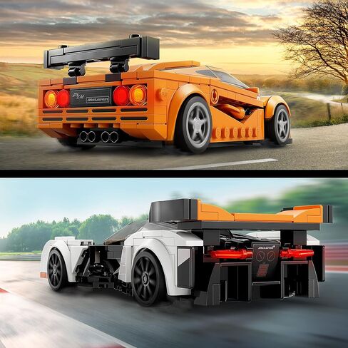 LEGO Speed ​​Champions McLaren Solus GT & McLaren F1 LM 76918، تتميز بلعبتين مميزتين لسيارات السباق، مجموعة بناء نماذج Hypercar، مجموعة 2023 القابلة للتجميع، هدية رائعة للأطفال للأولاد والبنات من سن 9 سنوات فما فوق in Saudi Arabia