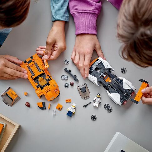 LEGO Speed ​​Champions McLaren Solus GT & McLaren F1 LM 76918، تتميز بلعبتين مميزتين لسيارات السباق، مجموعة بناء نماذج Hypercar، مجموعة 2023 القابلة للتجميع، هدية رائعة للأطفال للأولاد والبنات من سن 9 سنوات فما فوق in Saudi Arabia