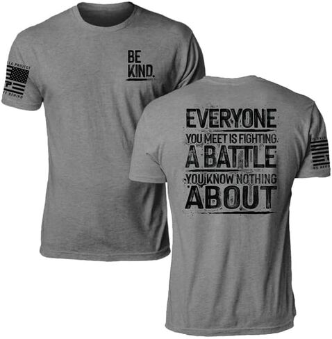 Til Valhalla Project Be Kind Tee | Veteran Owned and Operated - Proudly Printed in The USA in Saudi Arabia
