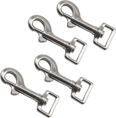 （4 Pieces) 67mm Swivel Eye Snap Hooks 316 Stainless Steel Marine Grade Single Ended Trigger Chain Clip for Dog Leash,Key Chain,Boat Ropes and Cages in Kuwait