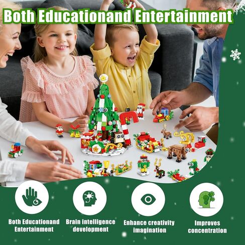 Advent Calender Building Blocks 2024, Children 12 in 1 Countdown Calender Buliding Blocks Toys Set, Creative Christmas Gifts for Children and Adults. Great Home Decor Choice for Christmas. STEM Christmas Building Blocks Christmas Countdown Calendar Gift B in Saudi Arabia