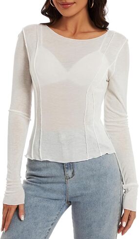 Women's Tencel™-Wool Long-Sleeve Basic Top Baselayer Modern Fit T Shirts Lightweight Boat Neck Tee in Saudi Arabia