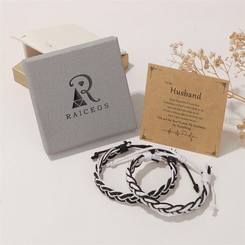 Raicegs Matching Bracelets Couple Gifts for Boyfriend Girlfriend Wife Husband Valentines Day Birthday Christmas Gifts for Her Him Women Men in Saudi Arabia