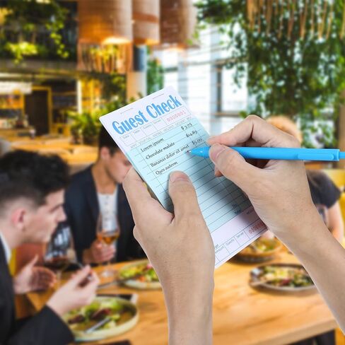 Guest Checks Server Note Pads 1200 Sheets Waitress Notepad for Restaurants (24 Books) 3.5" x 6.75" Per Ticket Book in Saudi Arabia