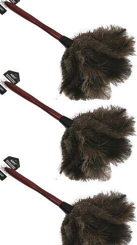 AAYU 28-29" Ostrich Feathers Duster 28 inches | Natural for Cleaning Supplies and Feather Moping Genuine w/Long Wooden Handle Eco-Friendly Easy to Use Reusable (70 cm) in Saudi Arabia