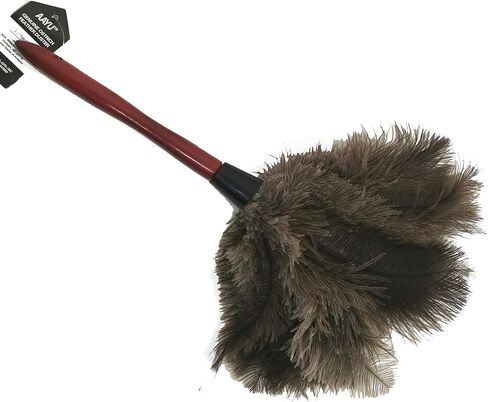 AAYU 28-29" Ostrich Feathers Duster 28 inches | Natural for Cleaning Supplies and Feather Moping Genuine w/Long Wooden Handle Eco-Friendly Easy to Use Reusable (70 cm) in Saudi Arabia