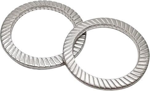 10 Pcs M14 304 Stainless Steel Lock Washers Disc Spring Washers Double Sided Knurled Striped Washers Anti-Loosening Washers in Kuwait