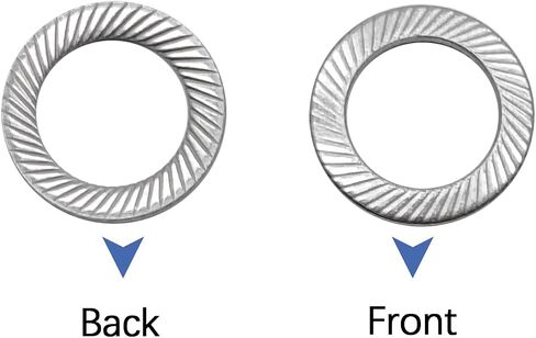 10 Pcs M14 304 Stainless Steel Lock Washers Disc Spring Washers Double Sided Knurled Striped Washers Anti-Loosening Washers in Kuwait