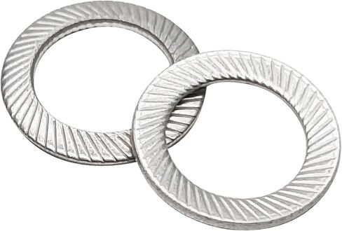 10 Pcs M14 304 Stainless Steel Lock Washers Disc Spring Washers Double Sided Knurled Striped Washers Anti-Loosening Washers in Kuwait