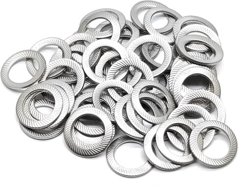 10 Pcs M14 304 Stainless Steel Lock Washers Disc Spring Washers Double Sided Knurled Striped Washers Anti-Loosening Washers in Kuwait